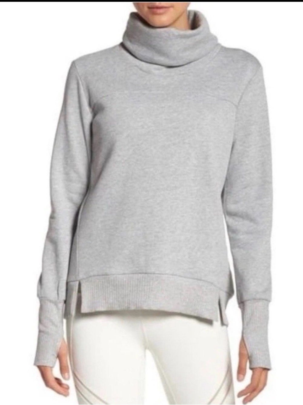 Women's Alo Yoga Haze Long Sleeve Funnel Neck Fleece Sweatshirt